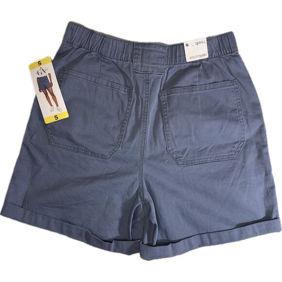 Gloria Vanderbilt Utility Shorts Women’s Size S Trendy Blue Casual Stretch Cargo - Picture 3 of 7